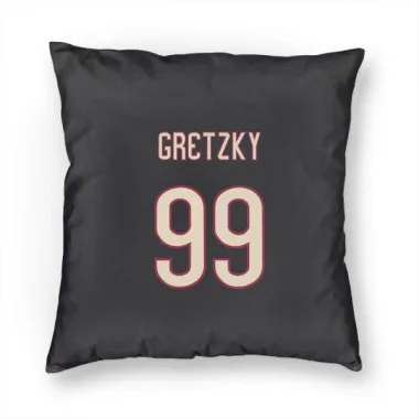Black Arizona Coyotes Wayne Gretzky   Pillow Cover (18 X 18)